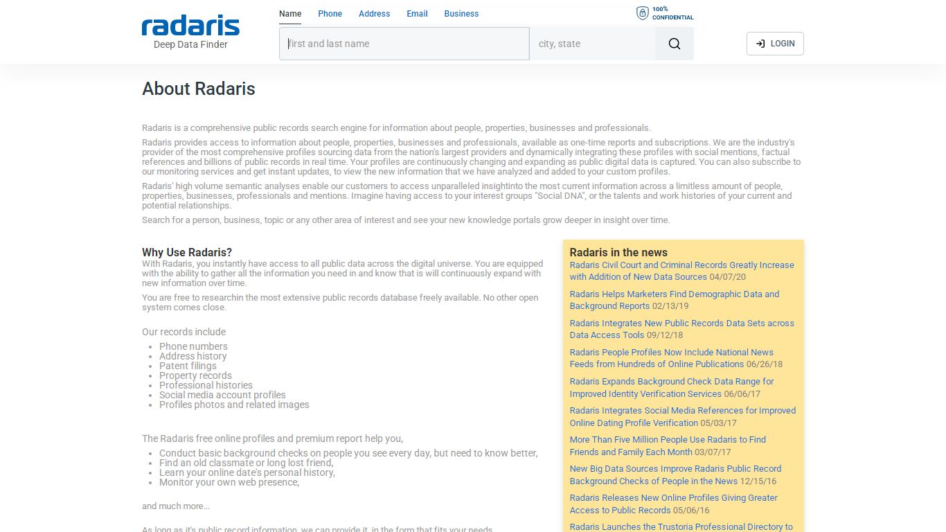 About - Radaris